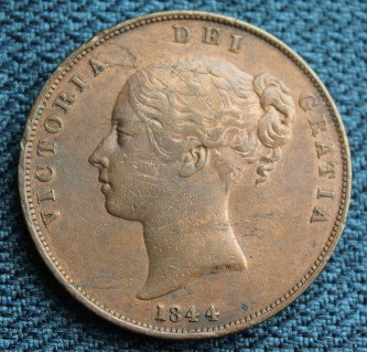 Penny-1844-Victoria-Great-Britain-Coin